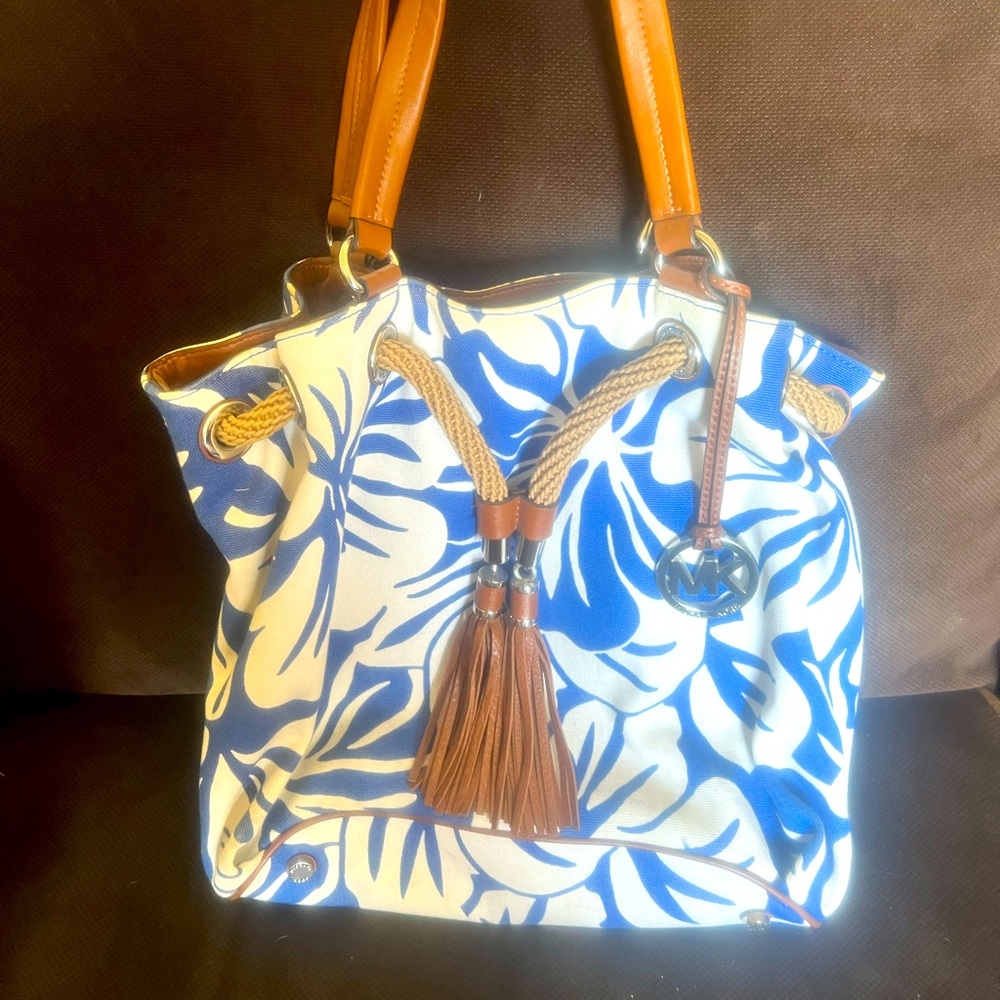 Gently used tropical Michael Kors bag